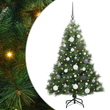 Künstlicher Weihnachtsbaum mit 150 LEDs Grün 120 cm PE und PVC
