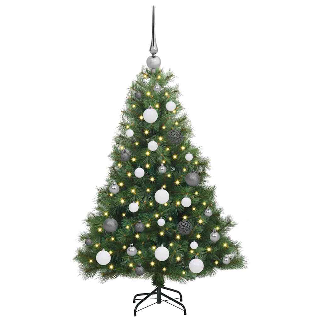 Künstlicher Weihnachtsbaum mit 150 LEDs Grün 120 cm PE und PVC