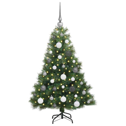 Künstlicher Weihnachtsbaum mit 150 LEDs Grün 120 cm PE und PVC