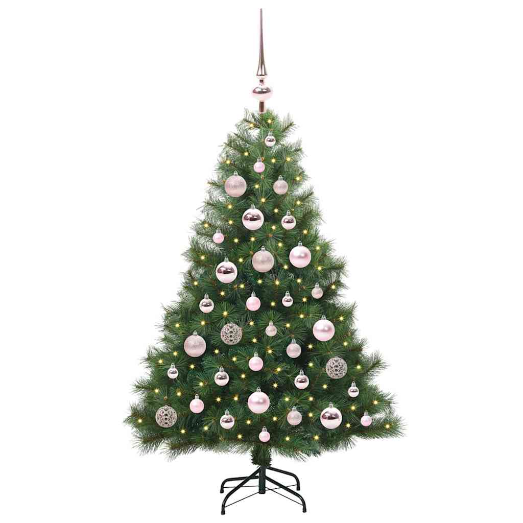 Künstlicher Weihnachtsbaum mit 150 LEDs Grün 120 cm PE und PVC