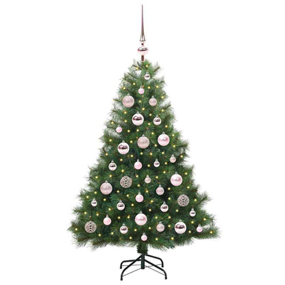 Künstlicher Weihnachtsbaum mit 150 LEDs Grün 120 cm PE und PVC