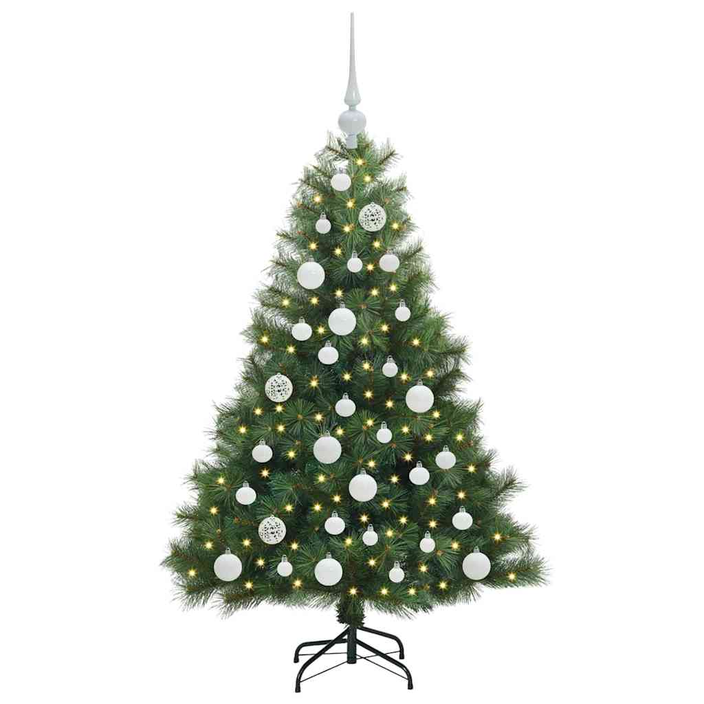 Künstlicher Weihnachtsbaum mit 150 LEDs Grün 120 cm PE und PVC