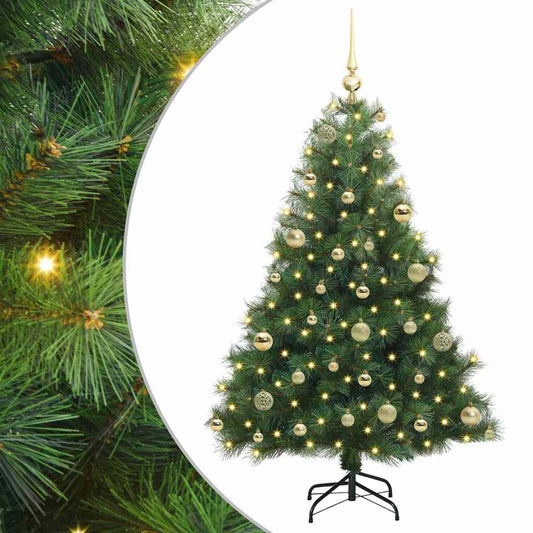 Künstlicher Weihnachtsbaum mit 150 LEDs Grün 120 cm PE und PVC