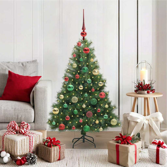 Künstlicher Weihnachtsbaum mit 150 LEDs Grün 120 cm PE und PVC
