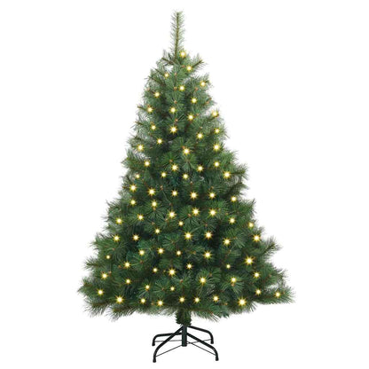 Künstlicher Weihnachtsbaum mit 150 LEDs Grün 150 cm PE und PVC