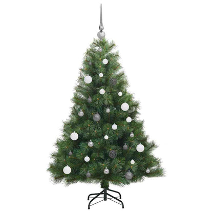Künstlicher Weihnachtsbaum mit 150 LEDs Grün 150 cm PE und PVC
