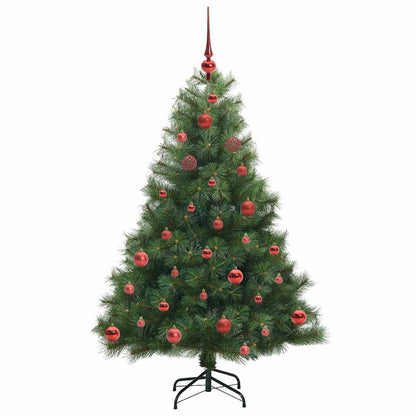 Künstlicher Weihnachtsbaum mit 150 LEDs Grün 150 cm PE und PVC