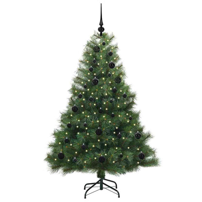 Künstlicher Weihnachtsbaum mit 150 LEDs Grün 150 cm PE und PVC