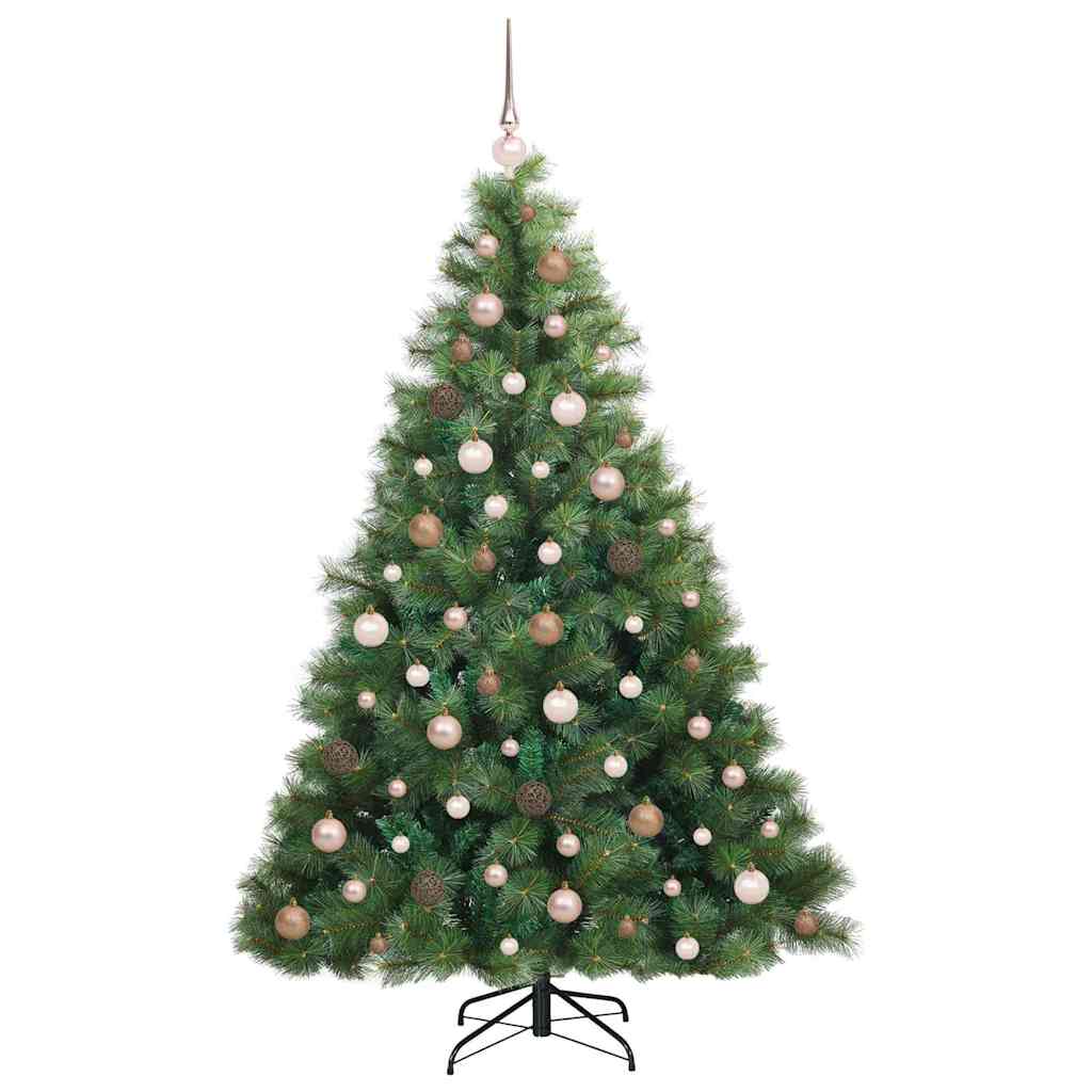 Künstlicher Weihnachtsbaum mit 300 LEDs Grün 180 cm PE und PVC