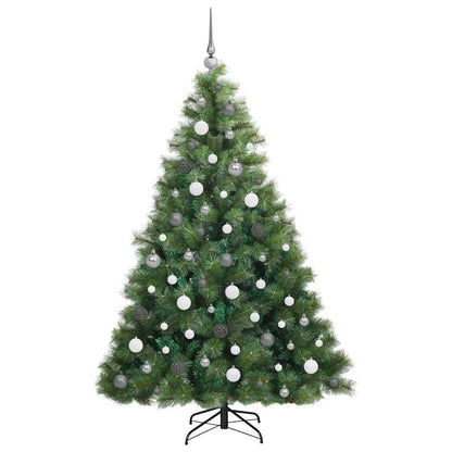Künstlicher Weihnachtsbaum mit 300 LEDs Grün 180 cm PE und PVC