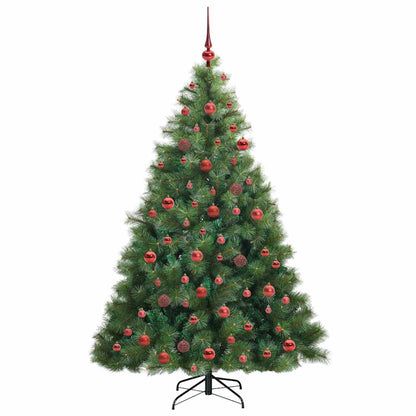 Künstlicher Weihnachtsbaum mit 300 LEDs Grün 180 cm PE und PVC