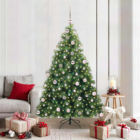 Künstlicher Weihnachtsbaum mit 300 LEDs Grün 180 cm PE und PVC