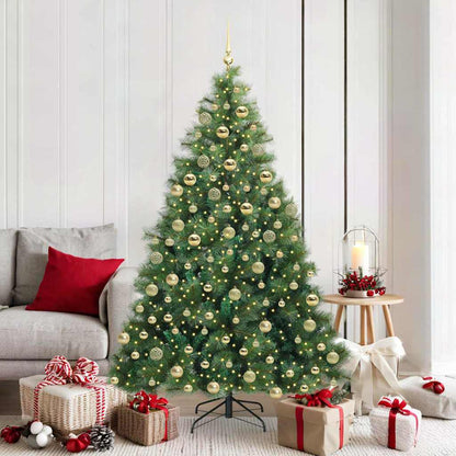 Künstlicher Weihnachtsbaum mit 300 LEDs Grün 180 cm PE und PVC