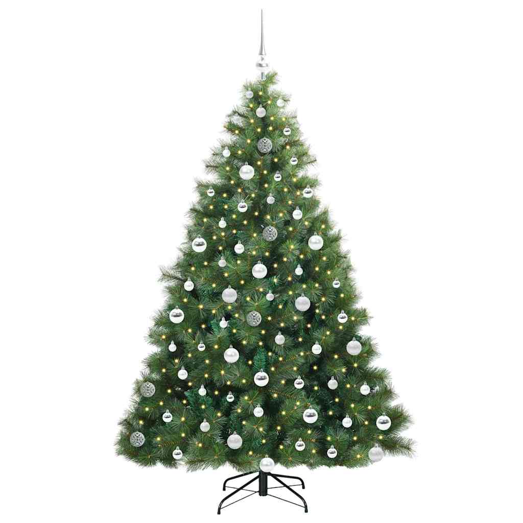 Künstlicher Weihnachtsbaum mit 300 LEDs Grün 180 cm PE und PVC