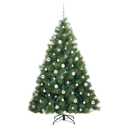 Künstlicher Weihnachtsbaum mit 300 LEDs Grün 180 cm PE und PVC