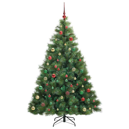 Künstlicher Weihnachtsbaum mit 300 LEDs Grün 180 cm PE und PVC