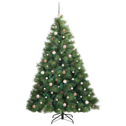 Künstlicher Weihnachtsbaum mit 300 LEDs Grün 210 cm PE und PVC