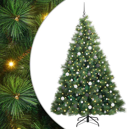 Künstlicher Weihnachtsbaum mit 300 LEDs Grün 210 cm PE und PVC