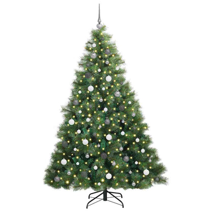 Künstlicher Weihnachtsbaum mit 300 LEDs Grün 210 cm PE und PVC