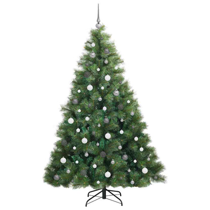 Künstlicher Weihnachtsbaum mit 300 LEDs Grün 210 cm PE und PVC