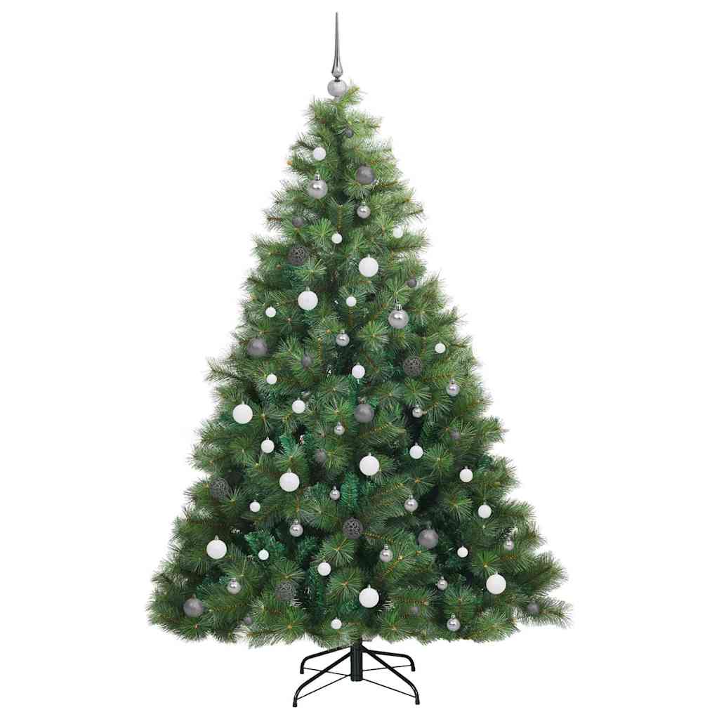 Künstlicher Weihnachtsbaum mit 300 LEDs Grün 210 cm PE und PVC