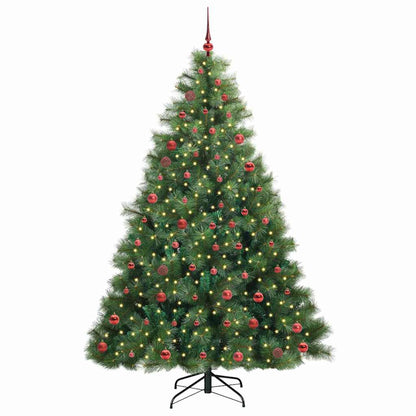 Künstlicher Weihnachtsbaum mit 300 LEDs Grün 210 cm PE und PVC