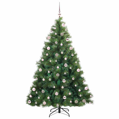 Künstlicher Weihnachtsbaum mit 300 LEDs Grün 210 cm PE und PVC