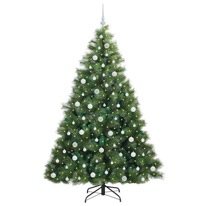 Künstlicher Weihnachtsbaum mit 300 LEDs Grün 210 cm PE und PVC