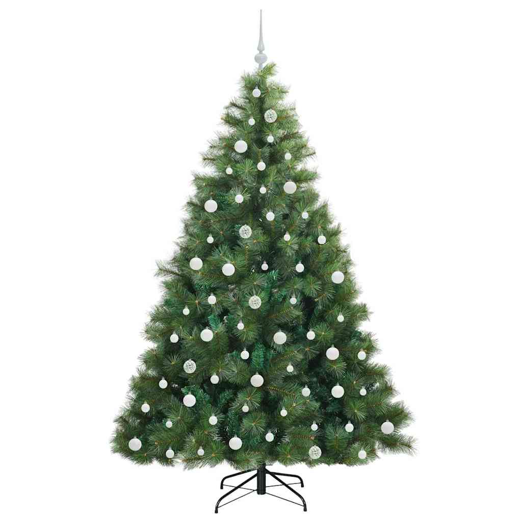 Künstlicher Weihnachtsbaum mit 300 LEDs Grün 210 cm PE und PVC