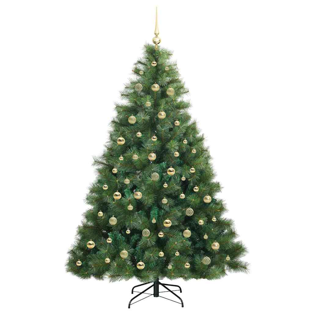 Künstlicher Weihnachtsbaum mit 300 LEDs Grün 210 cm PE und PVC