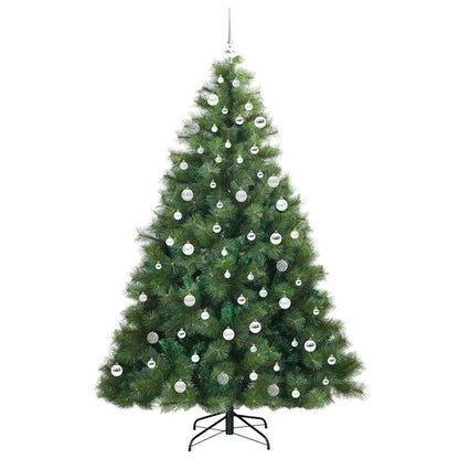 Künstlicher Weihnachtsbaum mit 300 LEDs Grün 210 cm PE und PVC