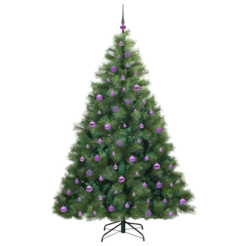 Künstlicher Weihnachtsbaum mit 300 LEDs Grün 210 cm PE und PVC