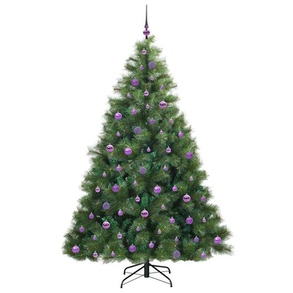 Künstlicher Weihnachtsbaum mit 300 LEDs Grün 210 cm PE und PVC