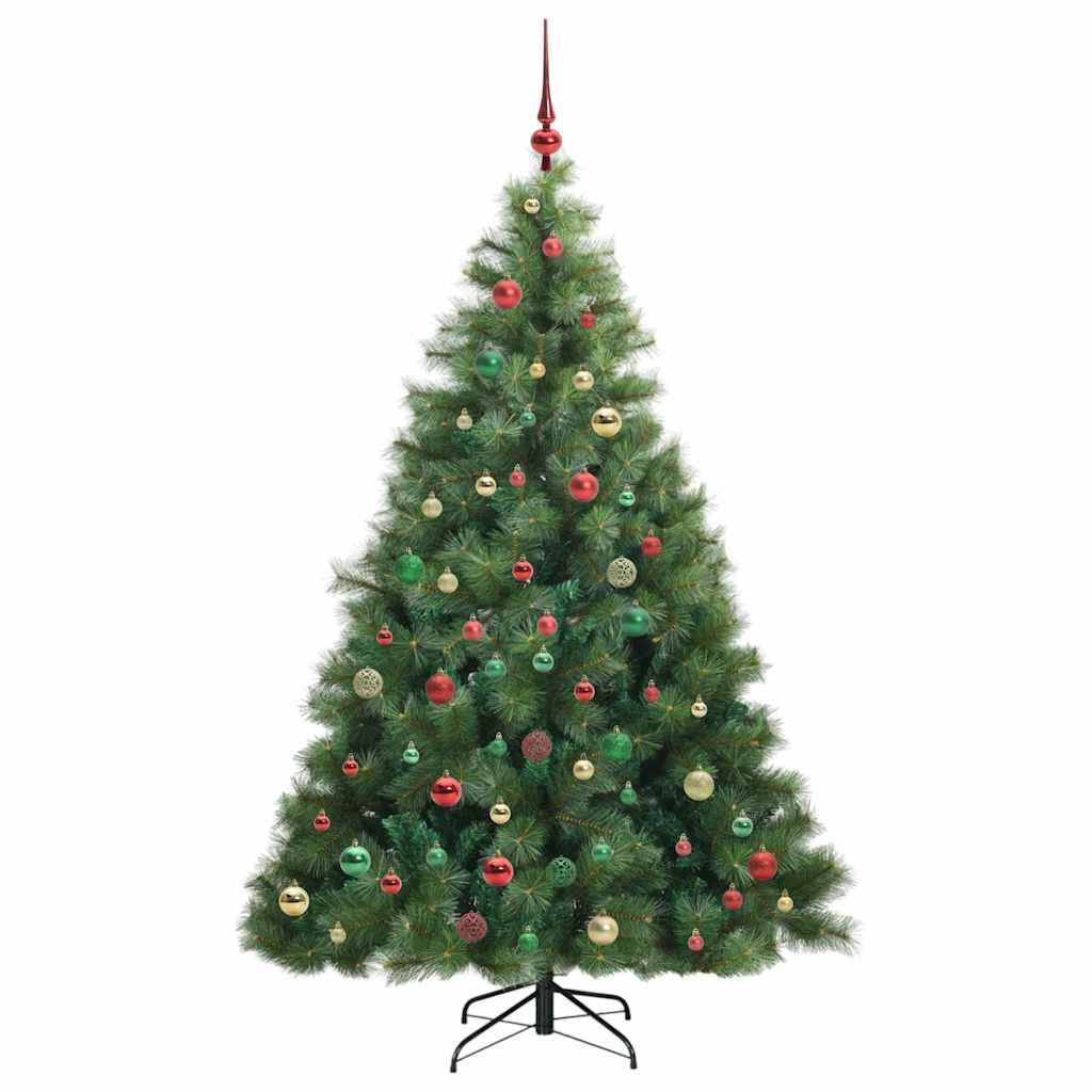 Künstlicher Weihnachtsbaum mit 300 LEDs Grün 210 cm PE und PVC