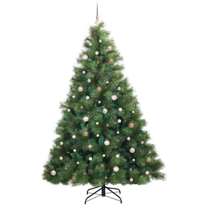 Künstlicher Weihnachtsbaum mit 300 LEDs Grün 240 cm PE und PVC