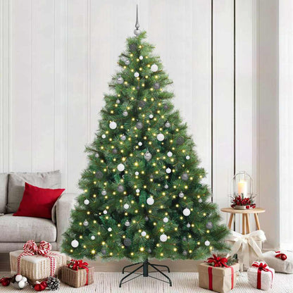 Künstlicher Weihnachtsbaum mit 300 LEDs Grün 240 cm PE und PVC