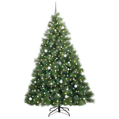 Künstlicher Weihnachtsbaum mit 300 LEDs Grün 240 cm PE und PVC