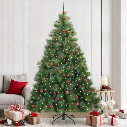Künstlicher Weihnachtsbaum mit 300 LEDs Grün 240 cm PE und PVC