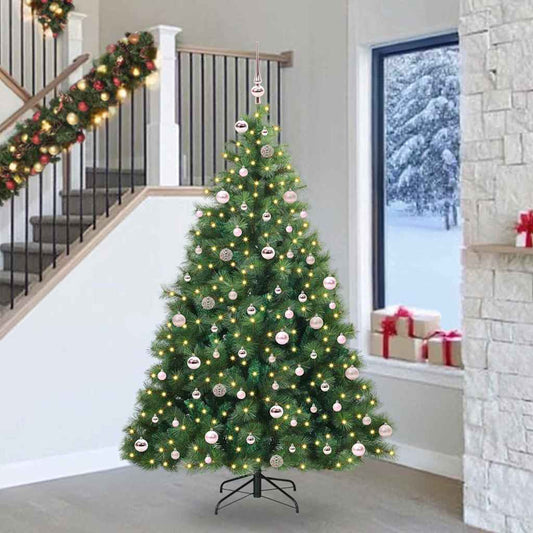 Künstlicher Weihnachtsbaum mit 300 LEDs Grün 240 cm PE und PVC