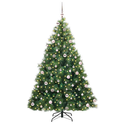 Künstlicher Weihnachtsbaum mit 300 LEDs Grün 240 cm PE und PVC