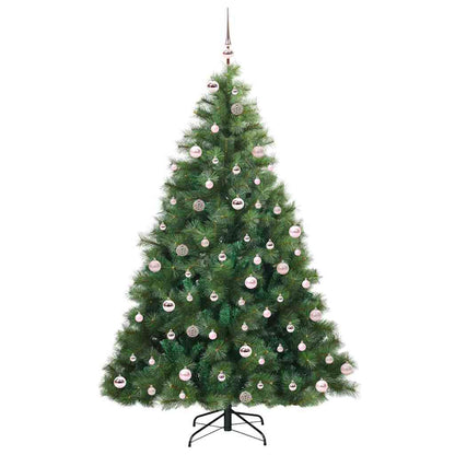 Künstlicher Weihnachtsbaum mit 300 LEDs Grün 240 cm PE und PVC