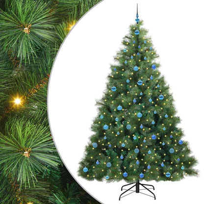 Künstlicher Weihnachtsbaum mit 300 LEDs Grün 240 cm PE und PVC