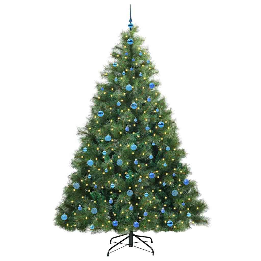 Künstlicher Weihnachtsbaum mit 300 LEDs Grün 240 cm PE und PVC