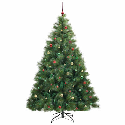 Künstlicher Weihnachtsbaum mit 300 LEDs Grün 240 cm PE und PVC