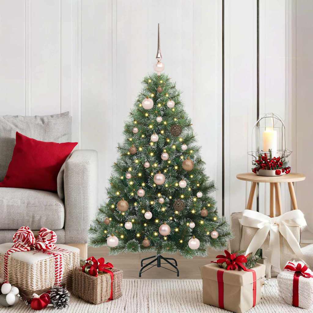 Künstlicher Weihnachtsbaum mit 150 LEDs Grün 120 cm PE und PVC