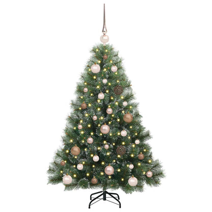 Künstlicher Weihnachtsbaum mit 150 LEDs Grün 120 cm PE und PVC