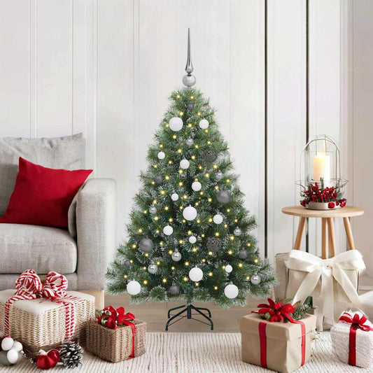 Künstlicher Weihnachtsbaum mit 150 LEDs Grün 120 cm PE und PVC