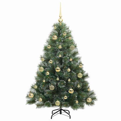 Künstlicher Weihnachtsbaum mit 150 LEDs Grün 120 cm PE und PVC