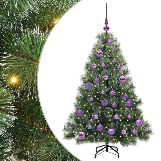 Künstlicher Weihnachtsbaum mit 150 LEDs Grün 120 cm PE und PVC