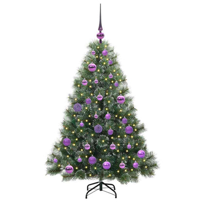Künstlicher Weihnachtsbaum mit 150 LEDs Grün 120 cm PE und PVC